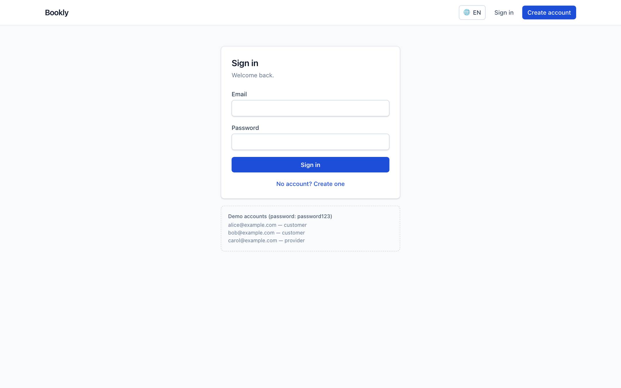Bookly — Product build