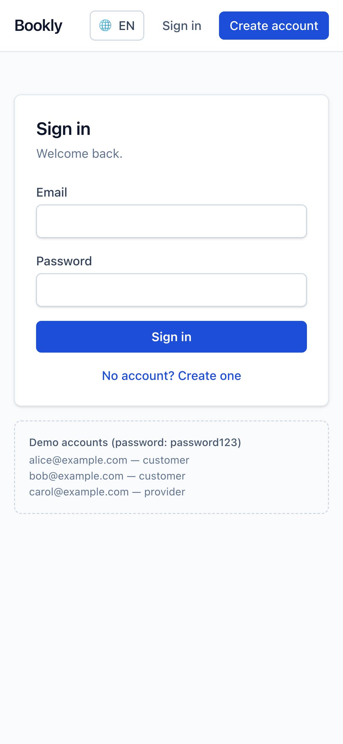 Bookly — Product build