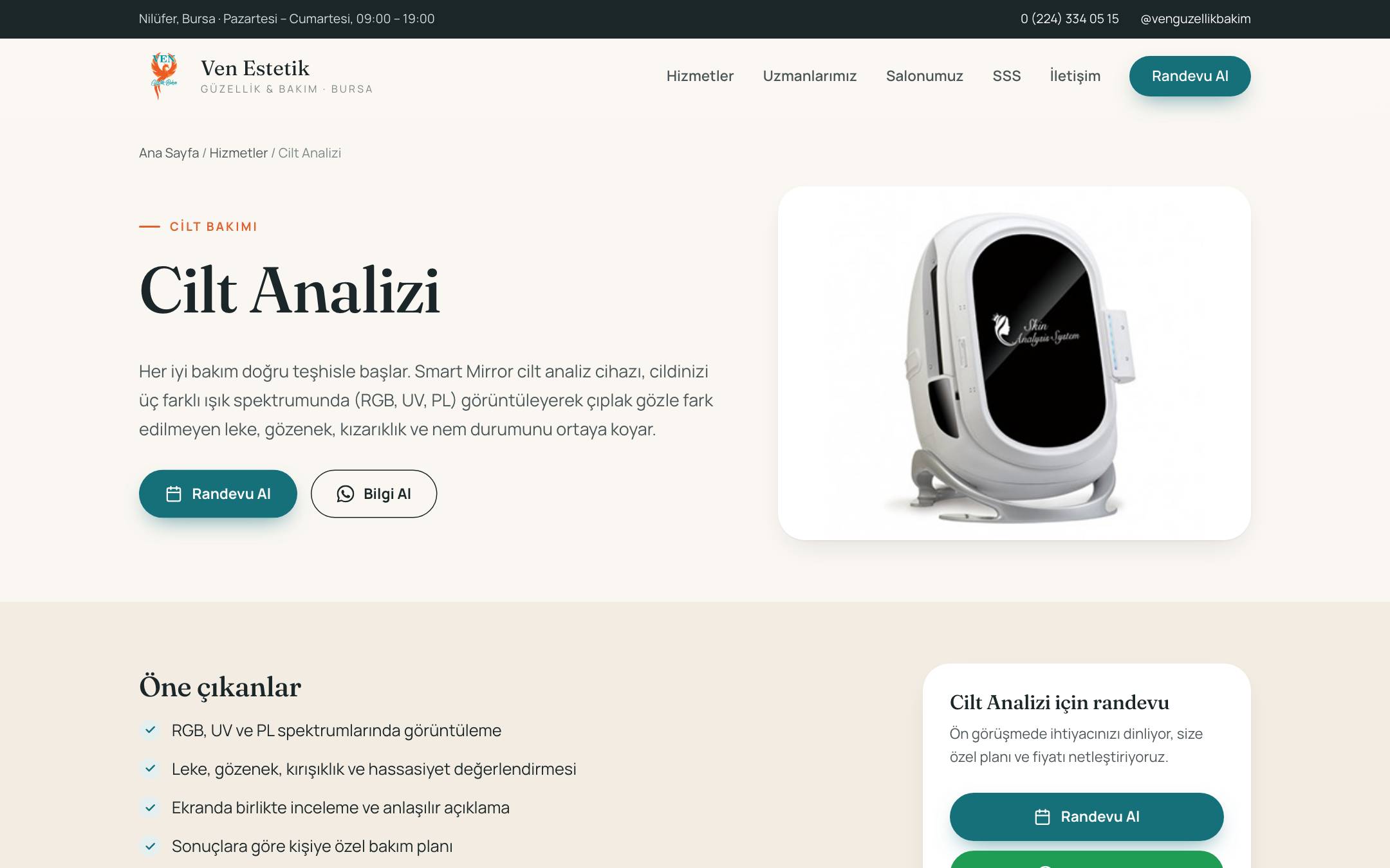Ven Estetik — Redesign concept