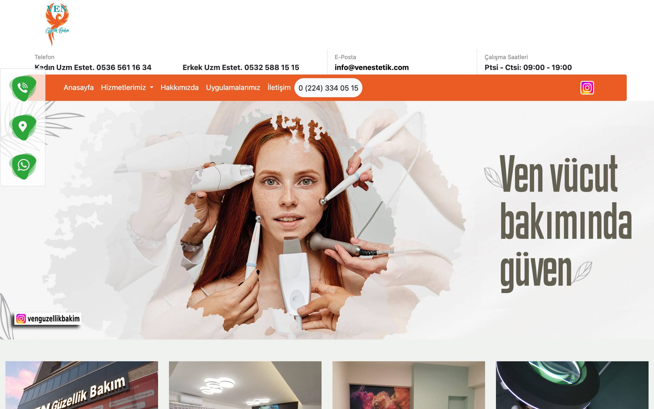 Ven Estetik — The current site